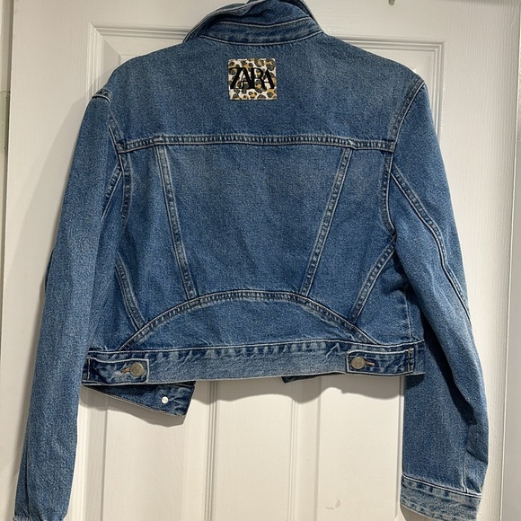 Zara Cropped Denim Jacket S - Picture 4 of 4